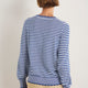 Fleurine Scallop Jumper - Midnight/Ivory Micro Stripe