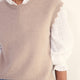 Fleurine Scallop Tank - Oat Marl
