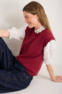 Fleurine Scallop Tank - Pomegranate Red