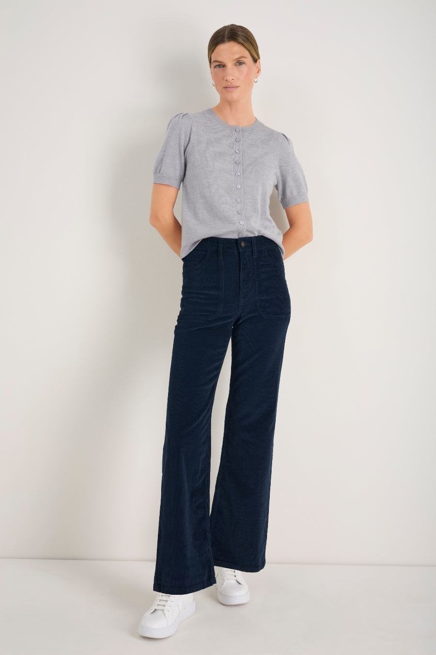 Flossie Carpenter Flare Cord Trouser - Midnight