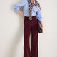 Flossie Carpenter Flare Cord Trouser - Raisin