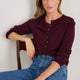 Fleurine Cropped Cardigan - Deep Fig