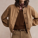 Hallie Collarless Jacket - Toffee