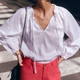 Cath x WYSE Etoile Blouse - White