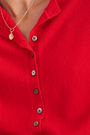 Katie Cashmere Cardigan - Poppy Red