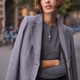 Melanie Dogtooth Blazer - Midnight/Stone Check