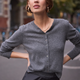 Katie Cashmere Cardigan - Grey Marl