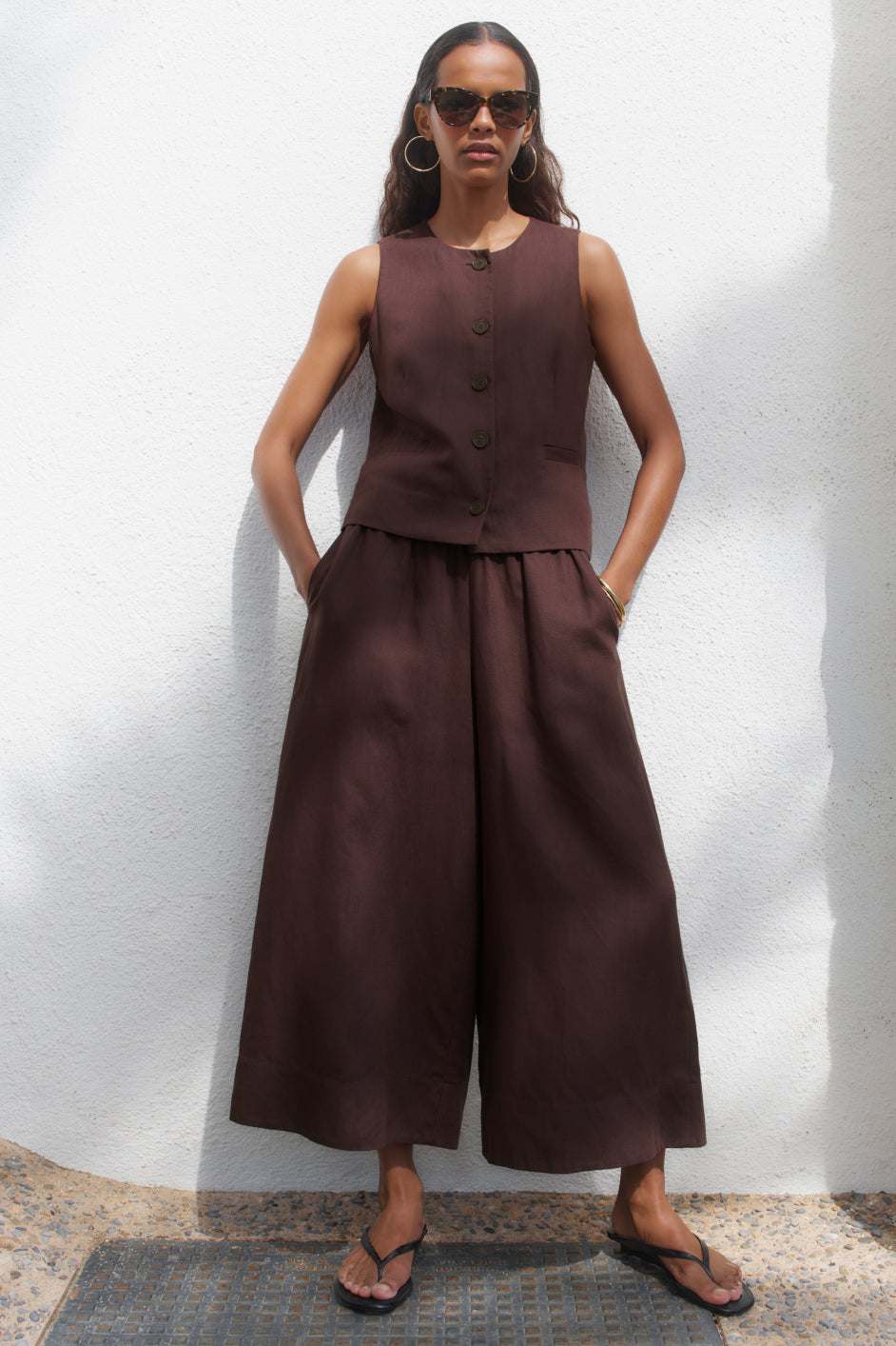 Raya Waistcoat - Cocoa