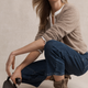 Goldie Studded Suede Ankle Boot - Tan