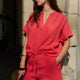Thandie Linen Top - Watermelon