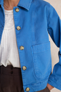 Mia Cropped Jacket - Coastal Blue
