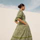 Alina Dress - Deep Olive Mono Floral