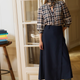 Riley Blouse - Tan/Midnight Check