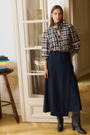 Riley Blouse - Tan/Midnight Check