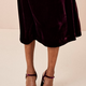 Betty High Heel Peep Toe Sandal - Deep Fig Velvet