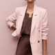 Maisie Double Breasted Blazer - Dusky Pink
