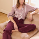 Sierra Blouse - Ecru/Deep Fig Check