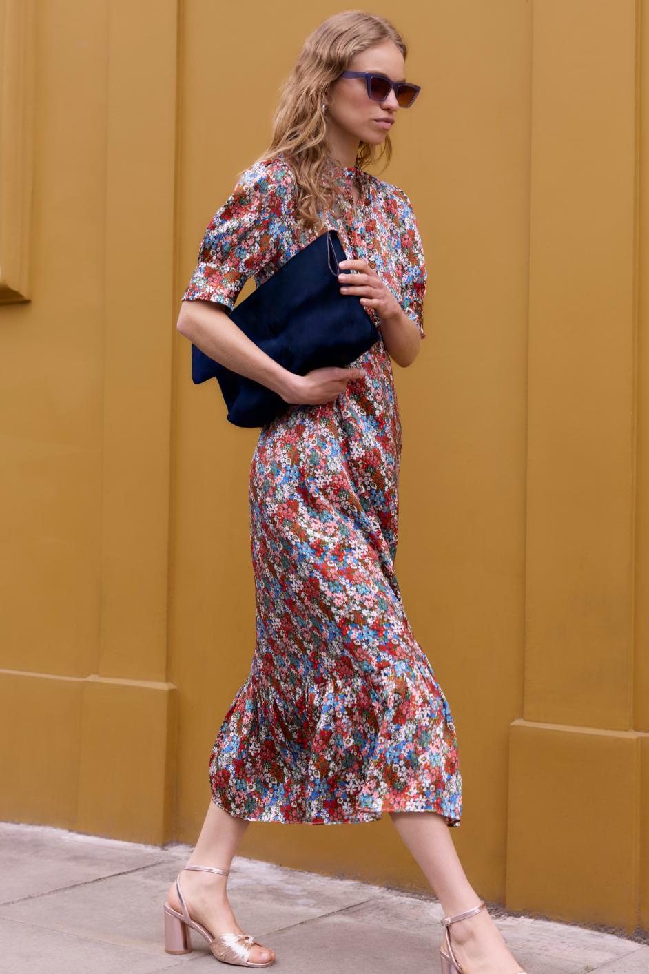 Fabienne Silk Dress - Ditsy