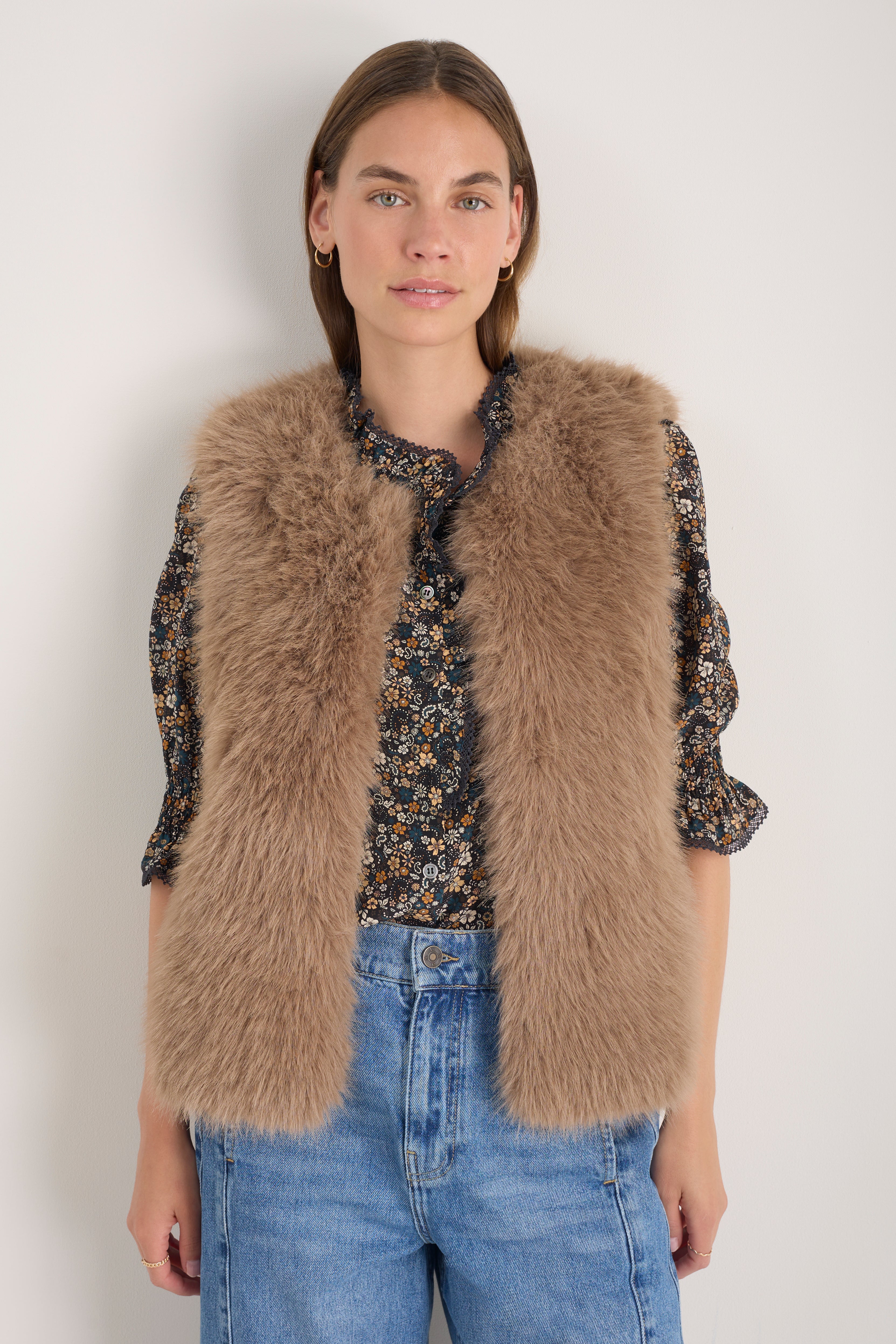 Frankie Silk Blouse - Retro Floral Scarf