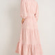 Georgina Dress - Terracotta/White Stripe