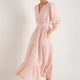 Georgina Dress - Terracotta/White Stripe