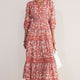 Georgina Dress - Warm Clay Layered Ditsy