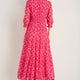 Grace Silk Blend Dress - Raspberry Wandering Daisy