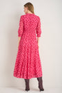 Grace Silk Blend Dress - Raspberry Wandering Daisy