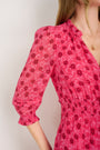 Grace Silk Blend Dress - Raspberry Wandering Daisy