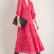 Grace Silk Blend Dress - Raspberry Wandering Daisy