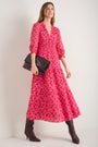 Grace Silk Blend Dress - Raspberry Wandering Daisy