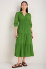 Grace Silk Blend Dress - Fern Green