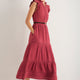 Jacinda Dress - Sangria Red