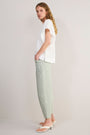 Kaya Cargo Barrel Jean - Olive Stripe