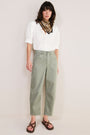 Kaya Cargo Barrel Jean - Sage Green