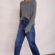 Kaya Cargo Barrel Jean - Mid Wash