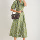 Kelly Dress - Olive Green Floral