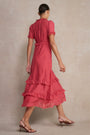 Lyra Silk Dress - Berry Crush
