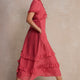 Lyra Silk Dress - Berry Crush