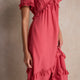 Lyra Silk Dress - Berry Crush