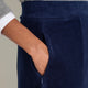 Madeleine Cord Velour Skirt - Midnight