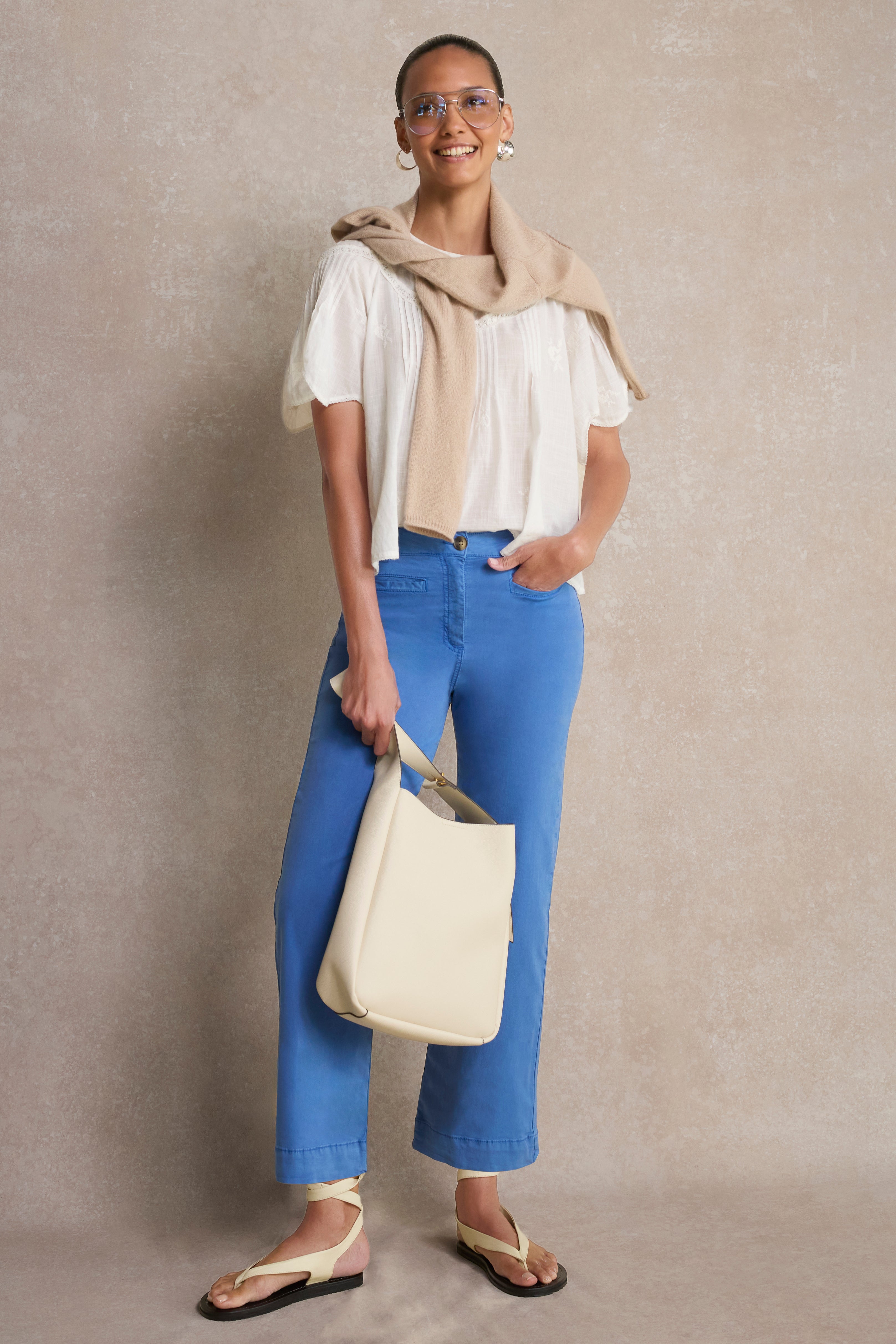 Marianne Chino Trouser - Coastal Blue