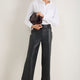 Marianne Faux Leather Trouser - Black