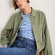 Marnie Long Sleeve Jersey Top - Cobalt/Ivory Stripe