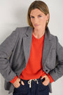 Melanie Dogtooth Blazer - Midnight/Stone Check