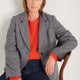 Melanie Dogtooth Blazer - Midnight/Stone Check