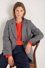 Melanie Dogtooth Blazer - Midnight/Stone Check