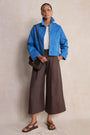 Mia Cropped Jacket - Coastal Blue