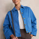 Mia Cropped Jacket - Coastal Blue