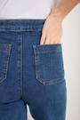 Mollie Patch Pocket Flare Jean - Mid Wash